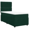 vidaXL Cama box spring con colch&oacute;n terciopelo verde oscuro 90x190 cm