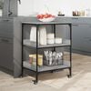 vidaXL Carrito de cocina madera ingenier&iacute;a gris Sonoma 60x41x80,5 cm