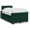 vidaXL Cama box spring con colch&oacute;n terciopelo verde oscuro 120x200 cm