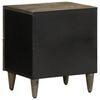vidaXL Mesita de noche de madera maciza de mango gris claro 40x33x46cm