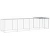 vidaXL Gallinero con techo acero galvanizado antracita 403x98x90 cm