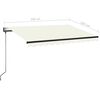 vidaXL Toldo retráctil automático crema 350x250 cm