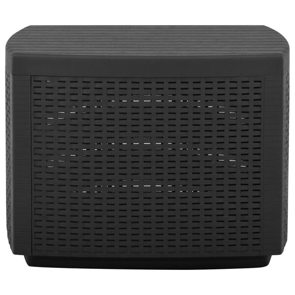 vidaXL Mesa de jardín plástico gris 53x53x40 cm