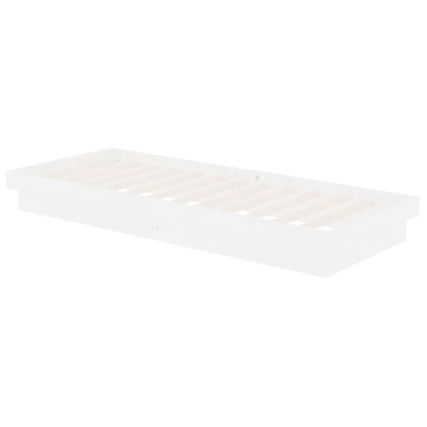 vidaXL Estructura de cama individual pequeña sin colchón madera blanco
