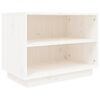 vidaXL Zapatero de madera maciza de pino blanco 60x34x45 cm