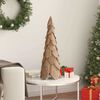 vidaXL Árbol de Navidad con soporte Marrón 80 cm Madera de teca maciza
