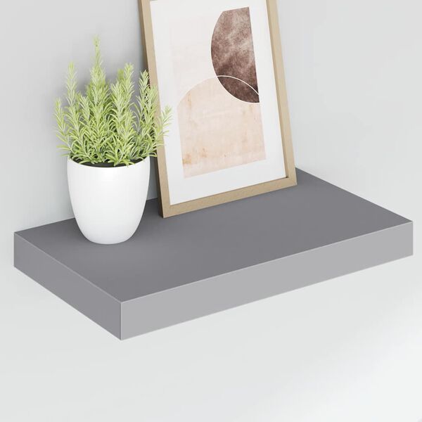 vidaXL Estante flotante de pared MDF gris 40x23x3,8 cm