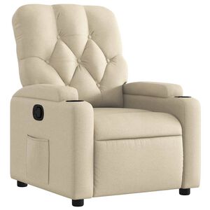 vidaXL Sill&oacute;n reclinable de tela crema