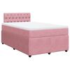 vidaXL Cama box spring con colch&oacute;n terciopelo rosa 120x200 cm