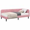 vidaXL Estructura de cama en esquina Rosa 90 x 200 cm Terciopelo
