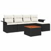 vidaXL Conjunto de sof&aacute;s de jard&iacute;n 6 uds. Negro y crema