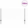 vidaXL Valla con Poste Gris 1 x 100 m Acero y PVC