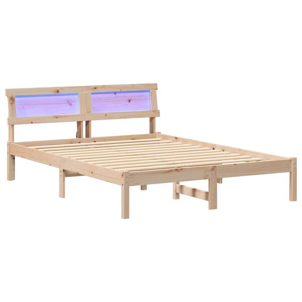 vidaXL Estructura de cama Marr&oacute;n 135 x 190 cm Madera de pino macizo