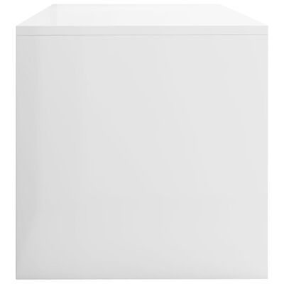 vidaXL Mueble de TV madera contrachapada blanco brillante 80x40x40 cm
