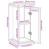 vidaXL Soporte de Exhibición con puerta Roble Negro 31 x 30 x 60 cm
