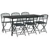 vidaXL Juego de muebles de exterior 7 uds. Gris antracita