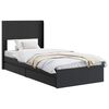 vidaXL Estructura de cama con almacenamiento y cabecero Negro