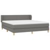 vidaXL Cama box spring con colch&oacute;n tela gris oscuro 180x200 cm