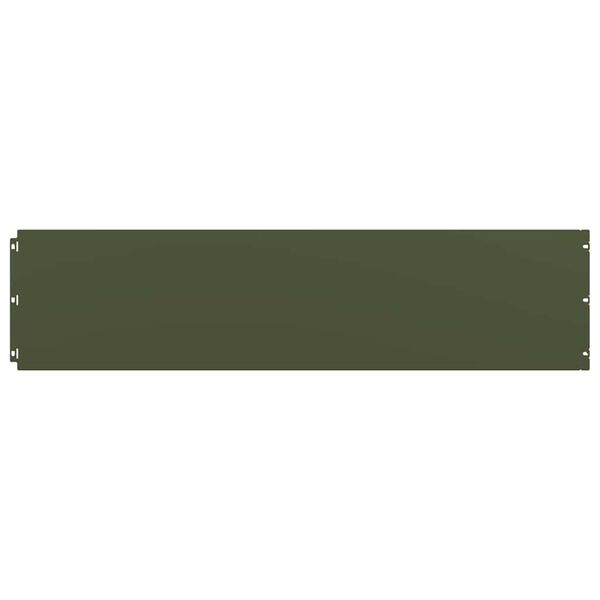 vidaXL Bordes c&eacute;sped 10 uds acero laminado fr&iacute;o verde oliva 25x103 cm