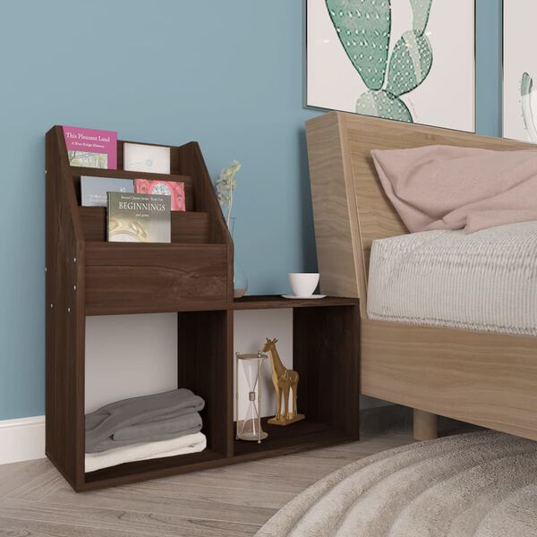 vidaXL Revistero de ni&ntilde;os madera ingenier&iacute;a roble ahumado 71x30x78,5cm