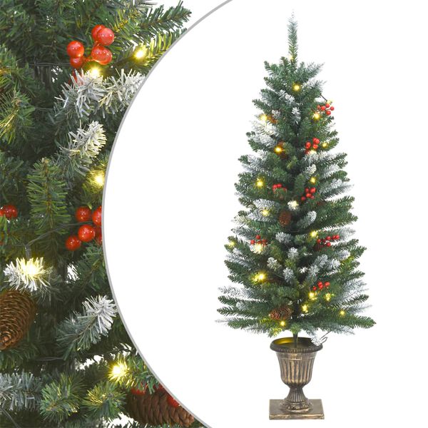 vidaXL &Aacute;rboles Navidad artificiales 2 uds 100 LED verde blanco 120 cm