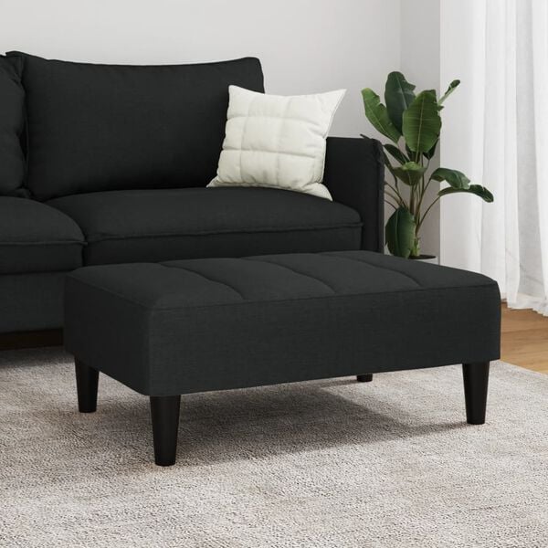 vidaXL Reposapi&eacute;s de terciopelo negro 77x55x31 cm