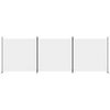vidaXL Biombo divisor de 3 paneles de tela blanco 525x180 cm