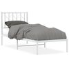 vidaXL Estructura cama sin colch&oacute;n con cabecero metal blanco 75x190 cm