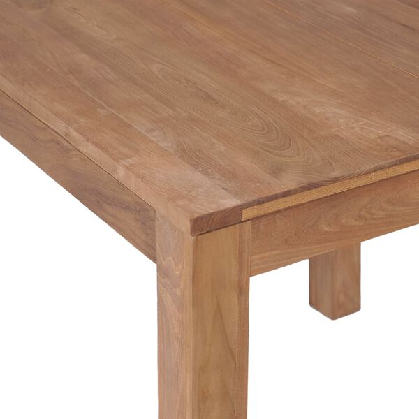 vidaXL Mesa de comedor madera teca maciza acabado natural 82x80x76 cm