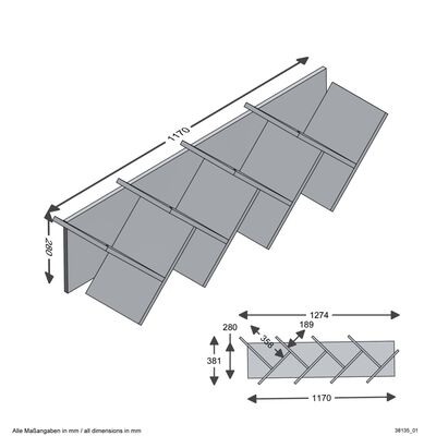 FMD Estantería geométrica para pared blanco