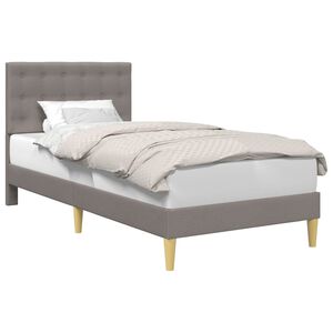 vidaXL Estructura de cama con cabecera Topo 90 x 190 cm Tela