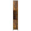 vidaXL Armario baño madera contrachapada roble ahumado 30x30x183,5cm