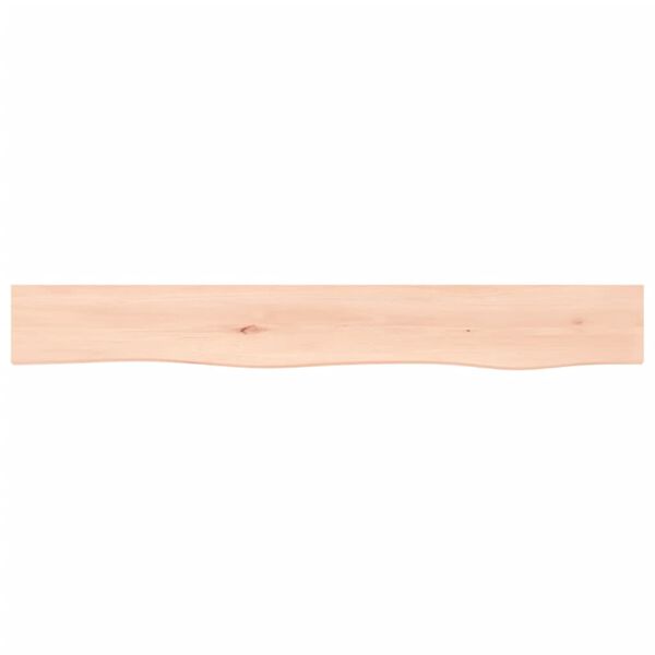 vidaXL Estante de pared madera maciza de roble sin tratar 80x10x2 cm