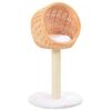 vidaXL Rascador para gatos con poste de sisal madera natural de sauce
