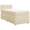 vidaXL Cama box spring con colch&oacute;n tela color crema 90x190 cm