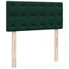 vidaXL Cama box spring con colch&oacute;n terciopelo verde oscuro 100x200 cm