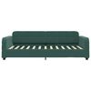 vidaXL Sof&aacute; cama sin colch&oacute;n terciopelo verde oscuro 100x200 cm