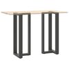 vidaXL Patas para mesa de bar en forma de T (2 unidades), antracita, 40 x 35 x (100-101) cm, acero