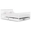 vidaXL Estructura de cama sin colch&oacute;n madera de pino blanco 140x200 cm