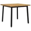 vidaXL Mesa de comedor con borde natural 90 x 90 x 75 cm
