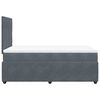 vidaXL Cama box spring con colch&oacute;n terciopelo gris oscuro 120x190 cm