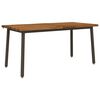vidaXL Mesa de comedor con borde natural 160 x 90 x 75 cm Natural