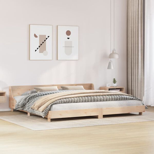 vidaXL Estructura de cama sin colch&oacute;n madera maciza de pino 180x200 cm