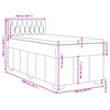 vidaXL Cama box spring con colch&oacute;n tela azul 100x200 cm