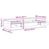 vidaXL Estructura de cama con cabecera Roble ahumado 100 x 200 cm