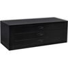 vidaXL Caj&oacute;n de herramientas de metal con 3 cajones negro