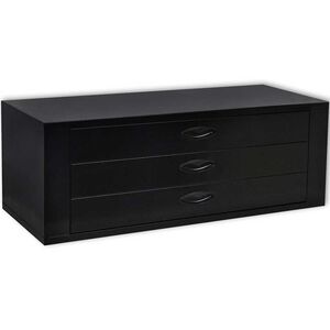 vidaXL Caj&oacute;n de herramientas de metal con 3 cajones negro