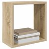 vidaXL Estantes cubo de pared 6 unidades roble Sonoma 30x15x30 cm