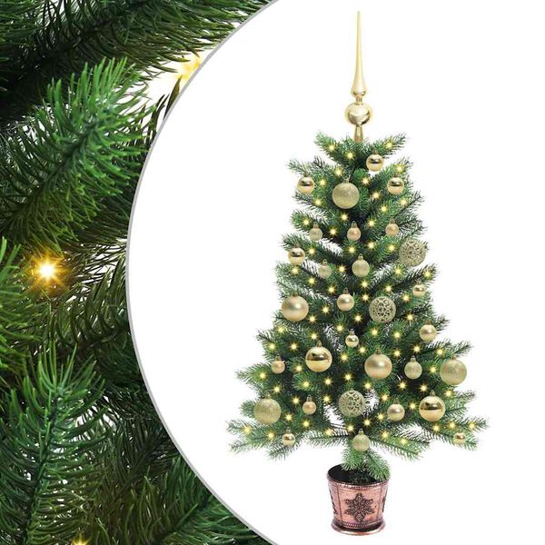 vidaXL &Aacute;rbol de Navidad con 150 LED con soporte Verde 90 cm PE