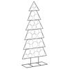 vidaXL &Aacute;rbol de Navidad de metal con soporte KUOPIO 180 cm Acero Negro